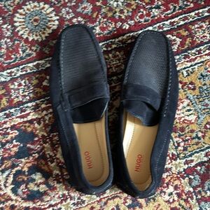 Hugo Boss Men’s Dandy Moccasins Loafers Shoes Navy Size 45 Men’s
